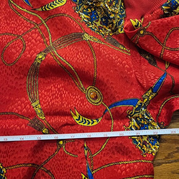 Vintage Baroque Style Bomber Jacket - Picture 5 of 6